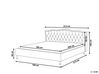 Čalúnená posteľ super king size 180x200cm sivá METZ_672942