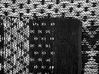 Teppich Leder schwarz / beige 80 x 150 cm abstraktes Muster Kurzflor SOKUN_757855