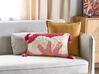 Conjunto de 2 almofadas decorativas com franjas em algodão rosa e branco 30 x 50 ACTAEA_888120