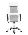 Faux Leather Office Chair White with Grey PIONEER_747144