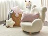 Set of 2 Cotton Cushions Cheetah Motif 30 x 50 cm Pink ARALES_893099