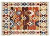 Kelim Teppich Wolle mehrfarbig 160 x 230 cm geometrisches Muster Kurzflor VOSKETAP_859371