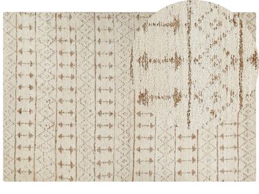 Dywan z tkaniny konopnej 200 x 300 cm beżowy SANAO