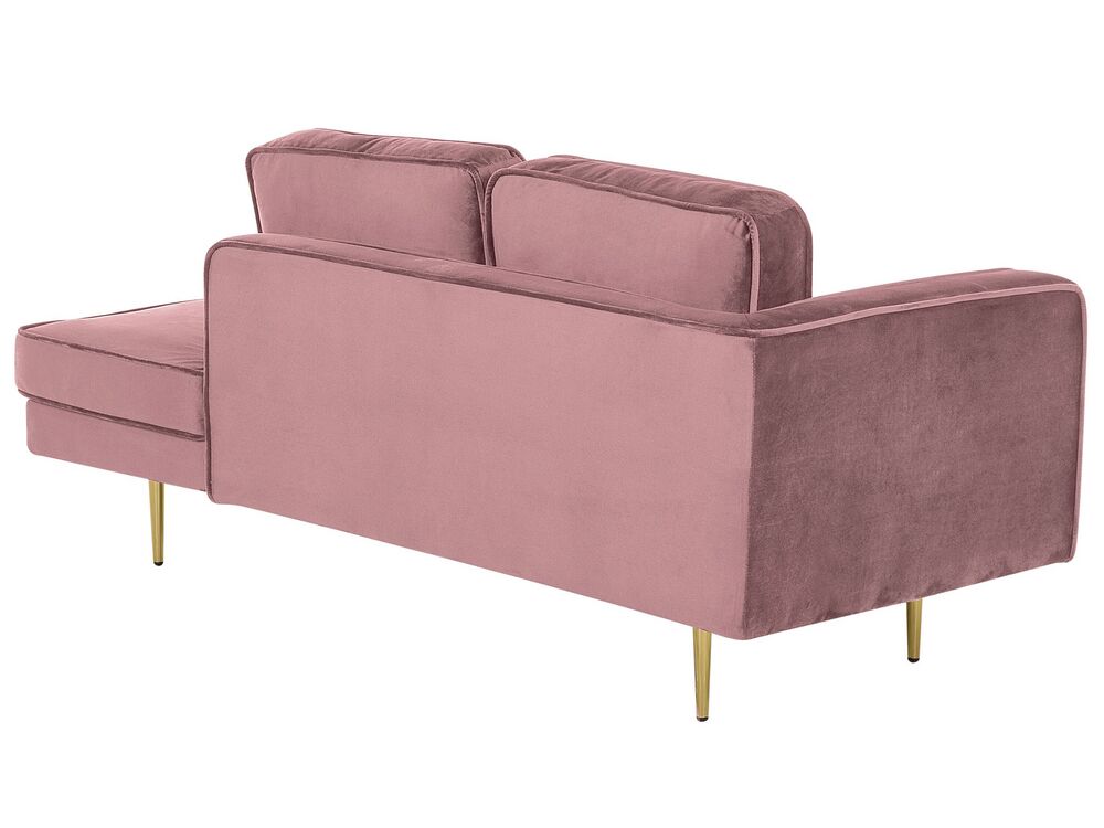 Left Hand Velvet Chaise Lounge Pink Miramas Ex Factury At Fair Price 3680