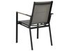 4 Seater Aluminium Garden Dining Set Black with Grey OLMETTO/BUSSETO _846131