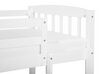 Wooden EU Single Size Bunk Bed with Storage White REVIN_797095