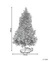 Zasnežený umelý vianočný stromček 180 cm biely TOMICHI_783181