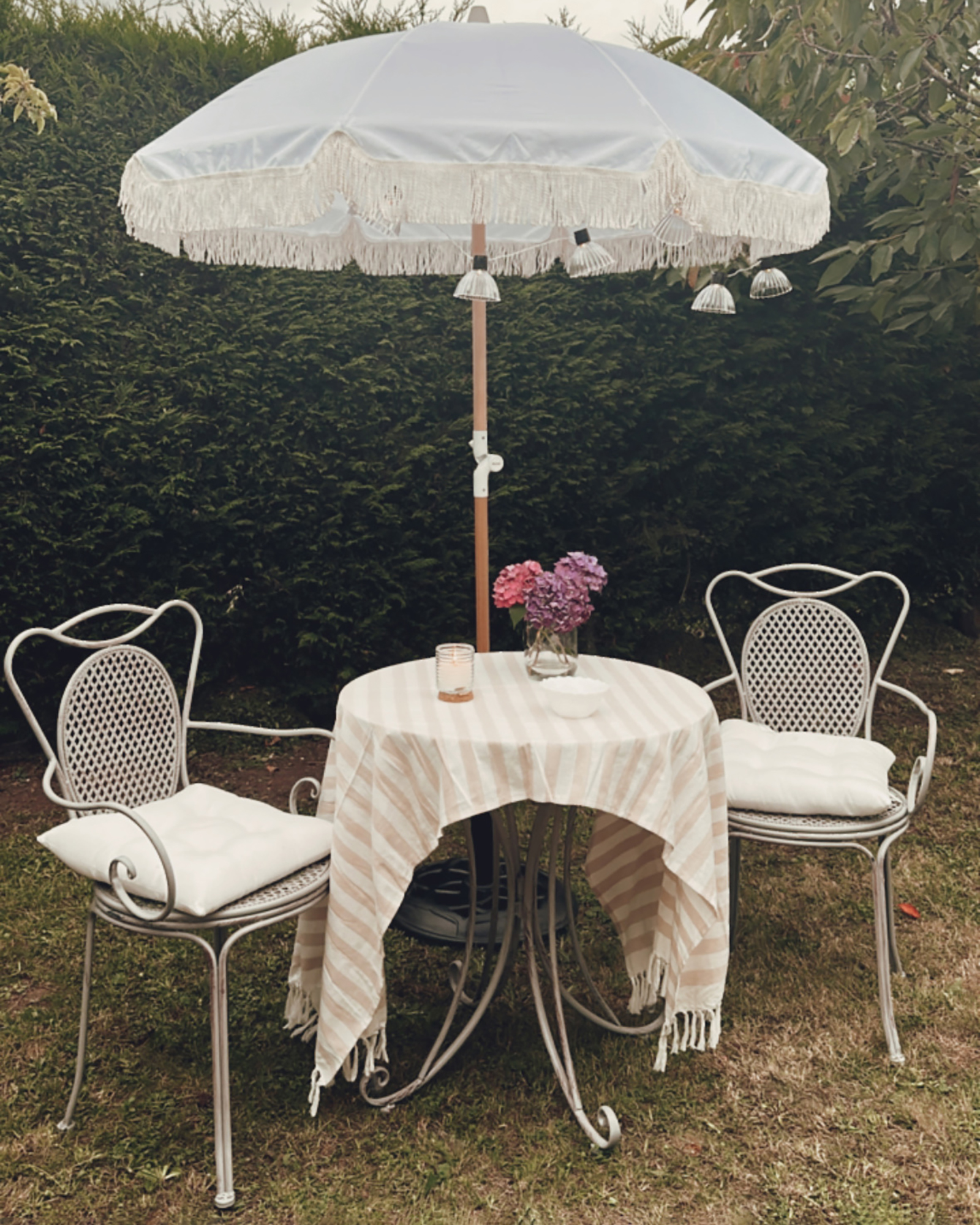 Parasol de jardin ⌀ 150 cm blanc MONDELLO_877859