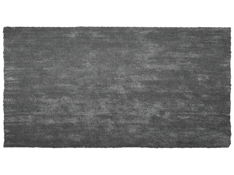 Vloerkleed polyester donkergrijs 80 x 150 cm DEMRE_683465
