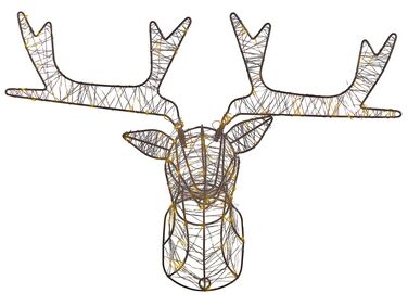 Outdoor LED Hanging Decor Reindeer Head 47 cm Black NELLIM