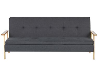 Canapé-lit en tissu gris foncé TJORN