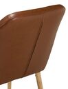 Faux Leather Dining Chair Golden Brown YORKVILLE_693242