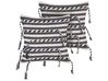 Set of 2 Cotton Cushions Striped Pattern 45 x 45 cm Black and White ENDIVE_843530