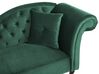 Right Hand Chaise Lounge Velvet Dark Green LATTES_791486
