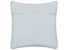 Cotton Cushion Embroidered Hearts 45 x 45 cm Grey GAZANIA_893179