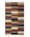 Kelim Teppich Wolle mehrfarbig 80 x 150 cm geometrisches Muster Kurzflor MUSALER_858383