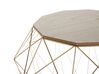 Table appoint dorée avec plateau en bois ELIDA_720052