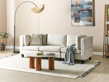 3-seters modulær sofa stoff lys beige UNSTAD