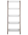 Rebríkový regál s 5 policami biela/tmavé drevo MOBILE TRIO_727328