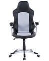Faux Leather Office Chair Grey Black EXPLORER_673126
