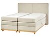 Łóżko kontynentalne z pojemnikami 160 x 200 cm beżowe DYNASTY_873556