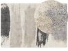 Teppich weiss / grau 200 x 300 cm abstarktes Muster Shaggy MARTUNI_854539