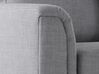 Canapé angle à gauche 4 places en tissu gris clair avec pouf OSLO_58455