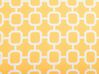 Sett med 2 gule hageputer med geometrisk mønster 40 x 70 cm ASTAKOS_783430