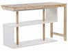 Nastaviteľný písací stôl s policou 120 x 45 cm svetlé drevo / biela CHANDLER_817697