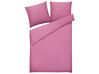 Conjunto de capas de edredão em algodão acetinado rosa 155 x 220 cm HARMONRIDGE_815044