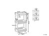 3 Tier Kitchen Trolley Light Wood with Black LETINO_792719