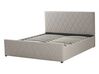 Faux Leather EU Double Size Ottoman Bed Taupe ROCHEFORT_786467