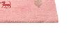 Alfombra gabbeh de lana rosa fucsia 140 x 200 cm YULAFI_855775