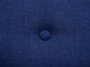 Modrá čalouněná rozkládací pohovka pro 3 osoby VISBY_695087