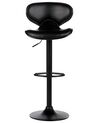 Set of 2 Faux Leather Swivel Bar Stools Black CONWAY II_894614