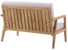 Conjunto de jardín 4 plazas con mesa de madera de acacia clara/gris pardo PALLANO_777925