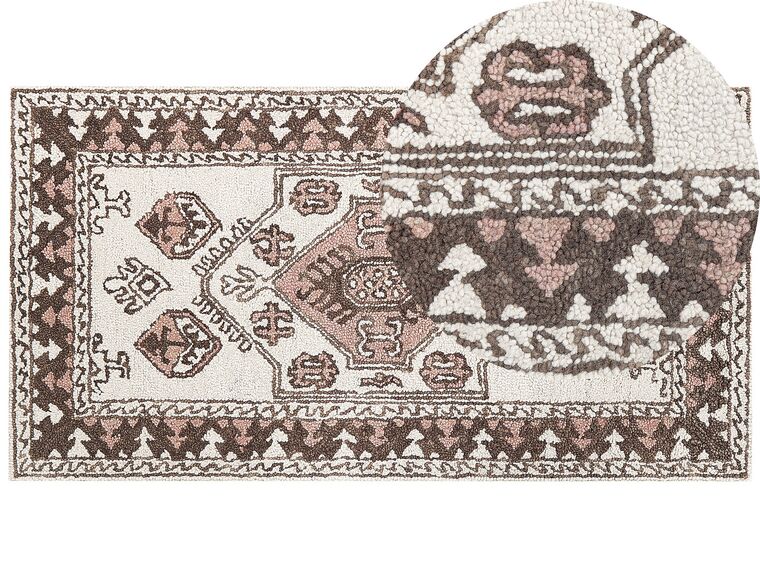 Teppich Wolle mehrfarbig 80 x 150 cm TOMARZA_836874