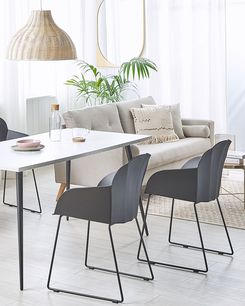 Tuoli muovi musta 2 kpl SYLVA