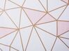 Sierkussen set van 2 geometrisch patroon roze 45 x 45 cm CLARKIA_769274