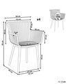 Set of 4 Plastic Dining Chairs Black PESARO_825434