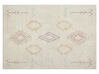Teppich Baumwolle beige 140 x 200 cm geometrisches Muster Kurzflor BETTIAH_839199
