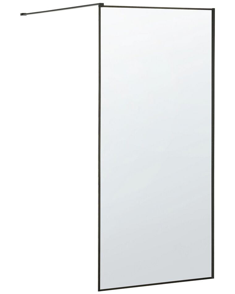 Duschwand aus Temperglas 90 x 190 cm schwarz WASPAM_788236