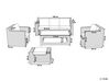 Lounge Set Rattan weiss 6-Sitzer Auflagen grau ROMA_677875