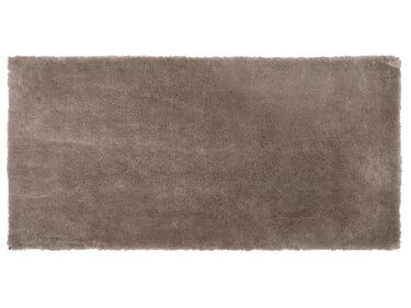 Dywan shaggy 80 x 150 cm brązowy EVREN