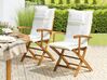 Conjunto de 2 sillas de madera con cojín en beige MAUI_729500