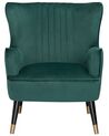 Velvet Wingback Chair Emerald Green VARBERG_747124