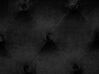 Chesterfield Stílusú Háromszemélyes Fekete Bársonyszövet Kanapé SOTRA_706349
