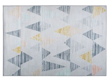 Vloerkleed polyester grijs/geel 160 x 230 cm YAYLA