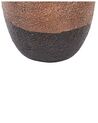 Decoratieve vaas terracotta bruin/zwart 30 cm AULIDA _850394