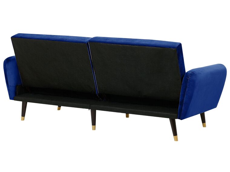 Velvet Sofa Bed Navy Blue VIMMERBY Beliani.co.uk